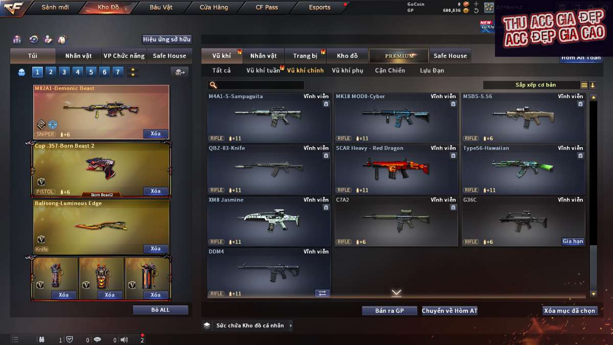 shop acc cf uy tin gia re
